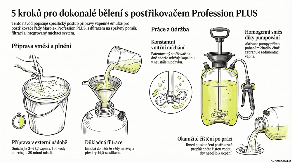 Příprava emulze - Malířský postřikovač